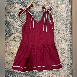 Entro Burgundy Sleeveless dress